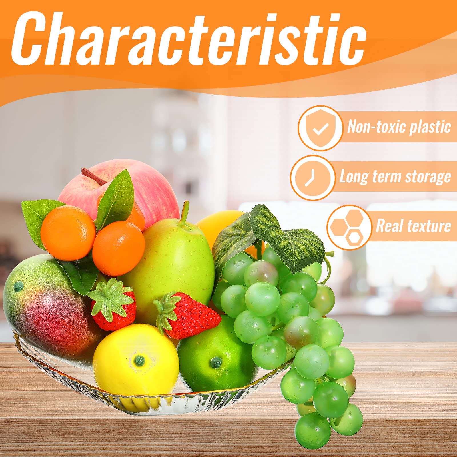 16 Pcs Fake Food Realistic Artificial Toy Fruits Cupcake Fake